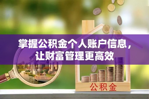 衡山掌握公积金个人账户信息，让财富管理更高效